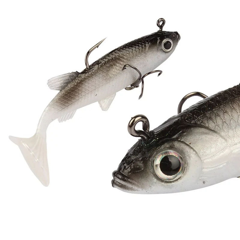 5pcs soft lure fishing kit 8cm/2.8in - artificial bait with cool fishing hooks
