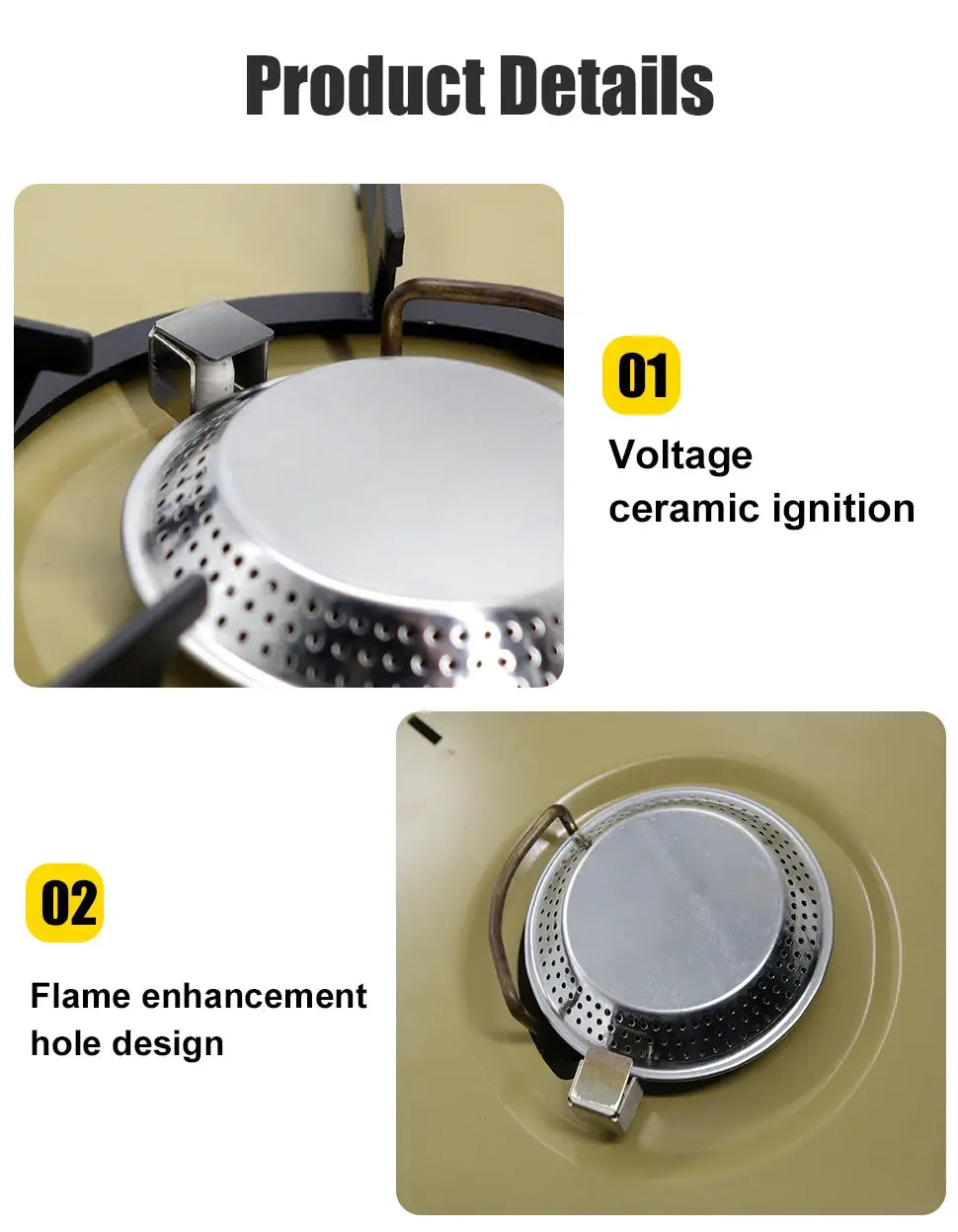 Westtune camping igt stove 4000w high power gas stove folding portable gas burner compatible