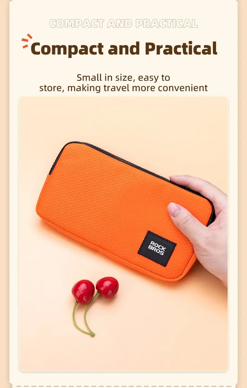 Rockbros cycling phone bag - lightweight portable hand bag for coins and wallet - 0.15l capacity