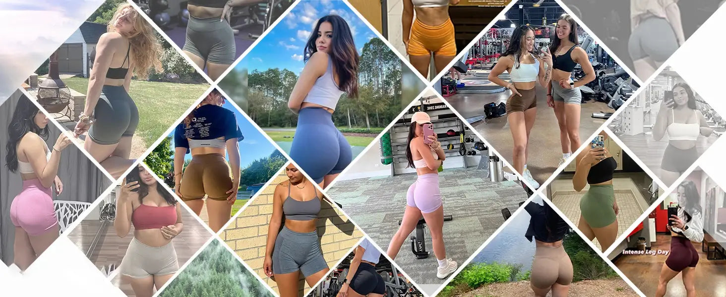 High waist amplify seamless shorts women scrunch butt yoga shorts push up gym shorts athletic booty