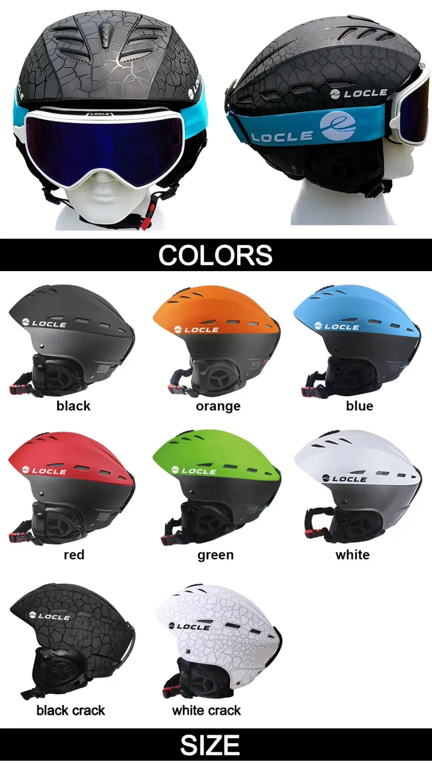 Locle professional skiing helmet men women children ski helmet snow skating snowboard snowmobile