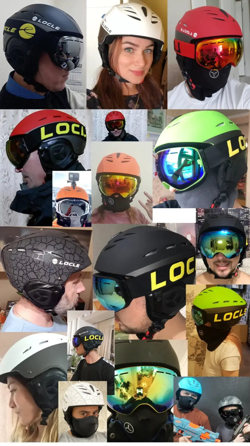 Locle professional skiing helmet men women children ski helmet snow skating snowboard snowmobile