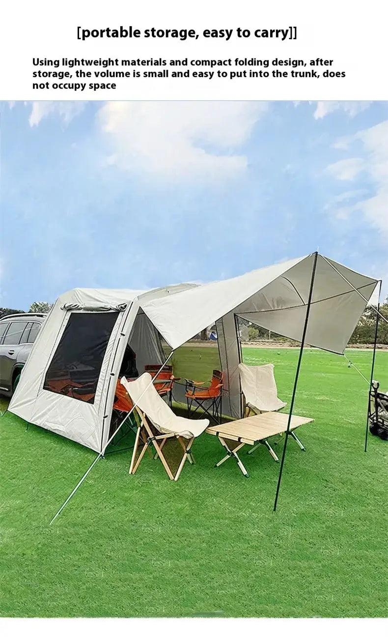 Lohascamping car box docking tent portable waterproof suv tail tent 3-4 people dome tent sunshade