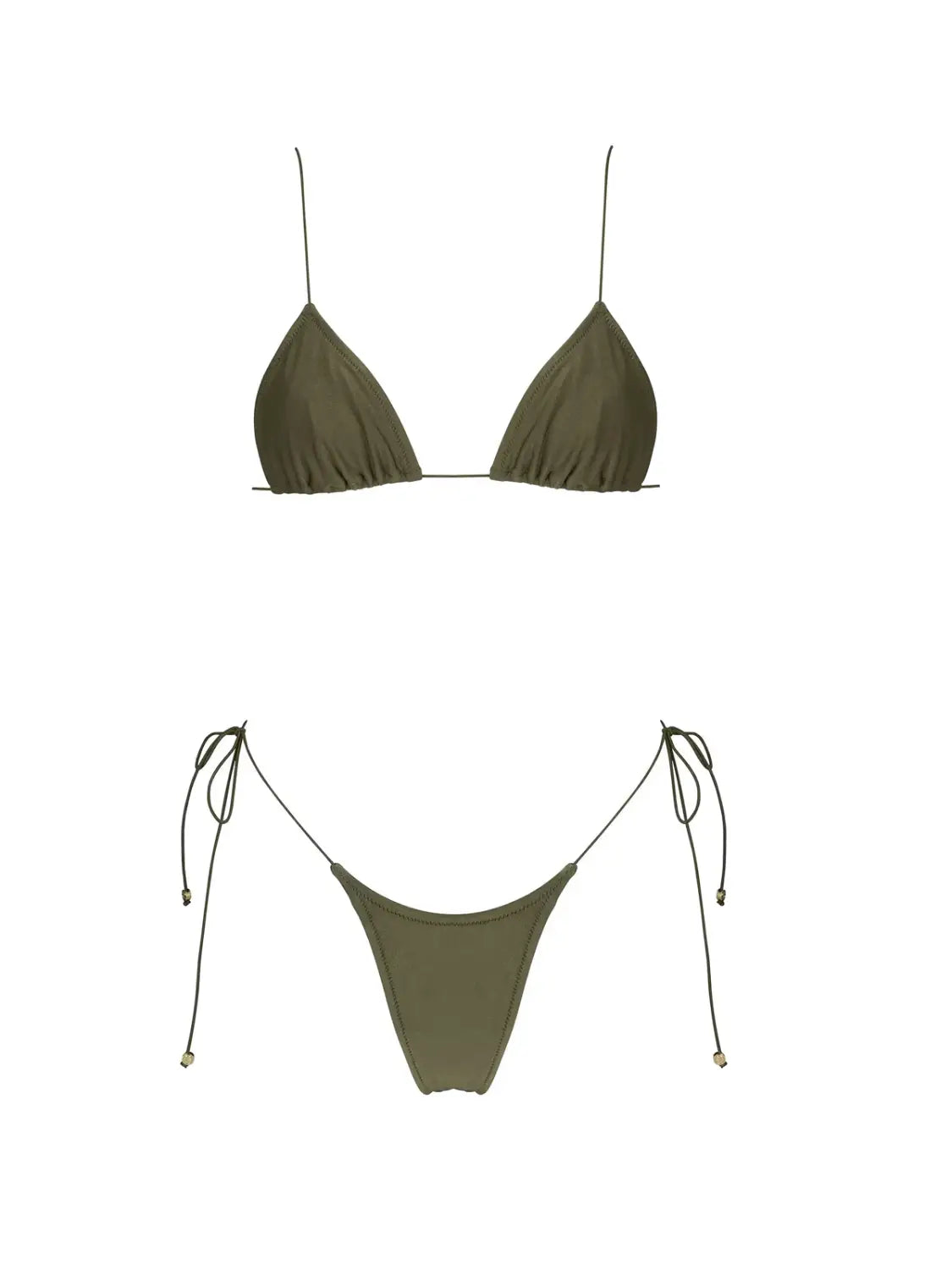 Micro bikini set 2024 solid thong brazilian swimwear for women