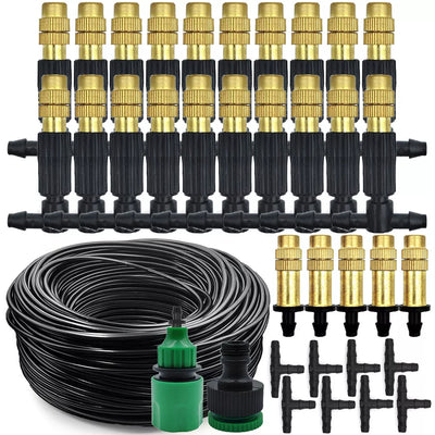 5M-30M Outdoor Misting Cooling System with Brass Misting Nozzles