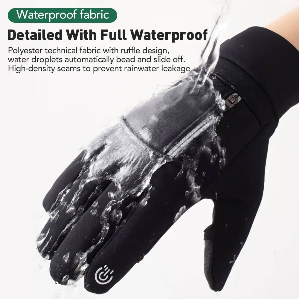 Winter fishing gloves - 2 finger flip waterproof windproof - men & women warm protection fish