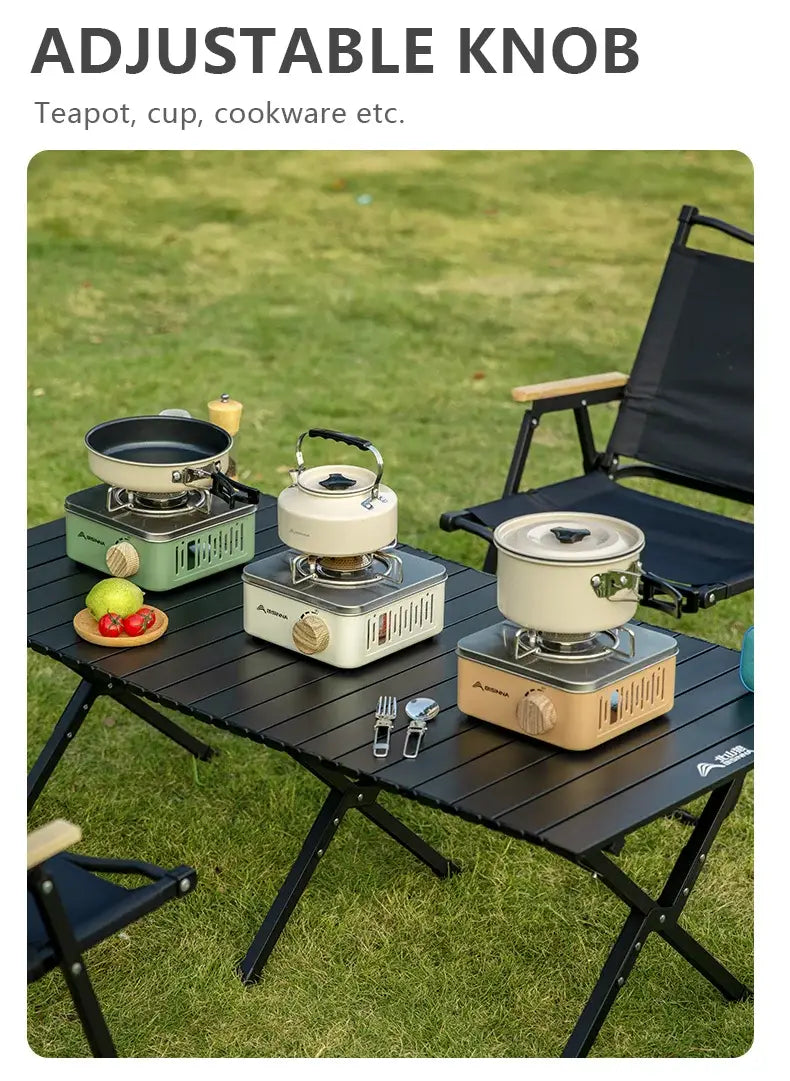 Bisinna camping gas stove 2800w high firepower portable cassette furnace outdoor gas burner picnic