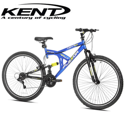 29 Inch Flexor Men's Dual Suspension Mountain Bike - Kent Bicycles 2023, Blue United States