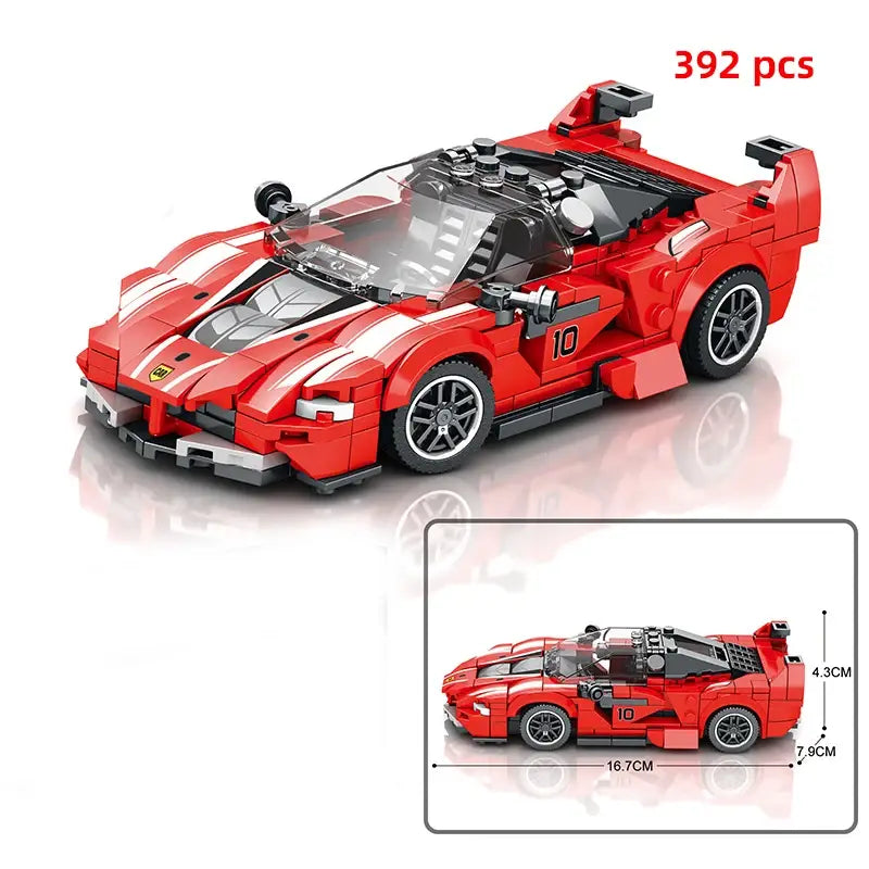City technical car speed champion sports racing car vehicle racer moc building blocks educational