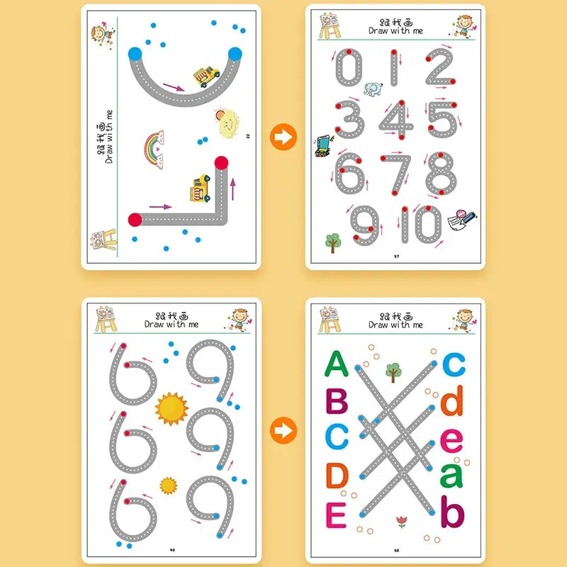 Montessori drawing toy set for toddler learning activities