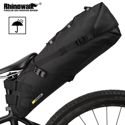 Rhinowalk Bike Saddle Bag Waterproof MTB Road Bicycle 13L Large Capacity Cycling Bag Foldabe Tail Rear Bag Trunk Accessories