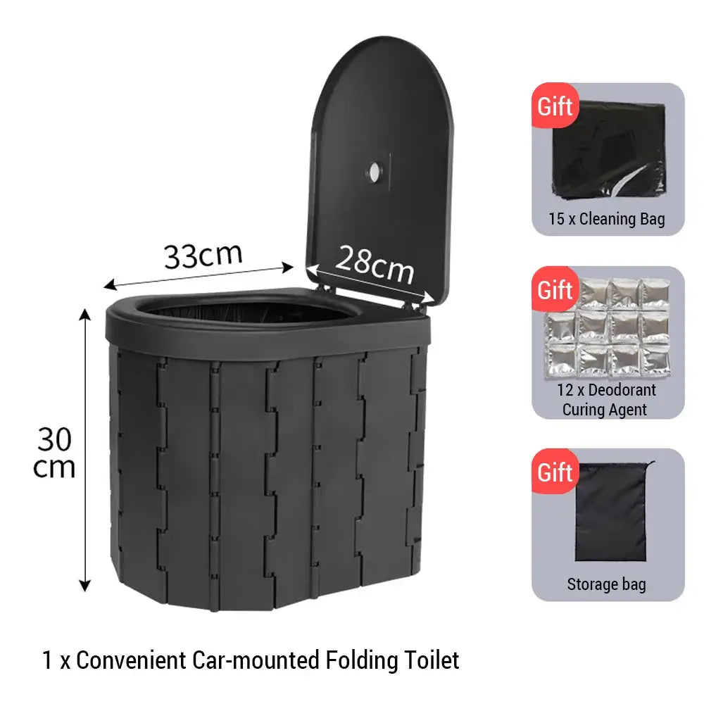 Outdoor toilet for camping convenient car-mounted folding toilet for travel adult children