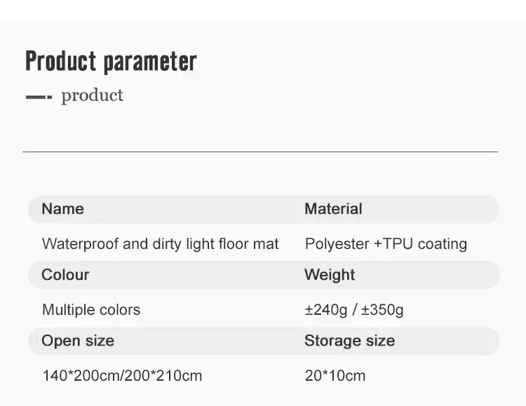 Pacoone waterproof beach blanket outdoor portable picnic mat camping ground mat mattress camping