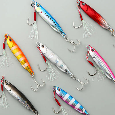 Japanese Metal Cast Jig Spoon 10/15/20/30/40/50g - Shore Casting Bass Fishing Lure