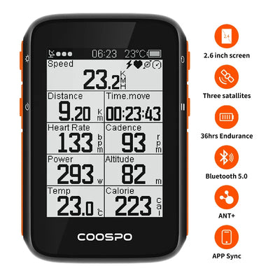 COOSPO BC200 Wireless Bike Speedometer GPS Cycling Odometer