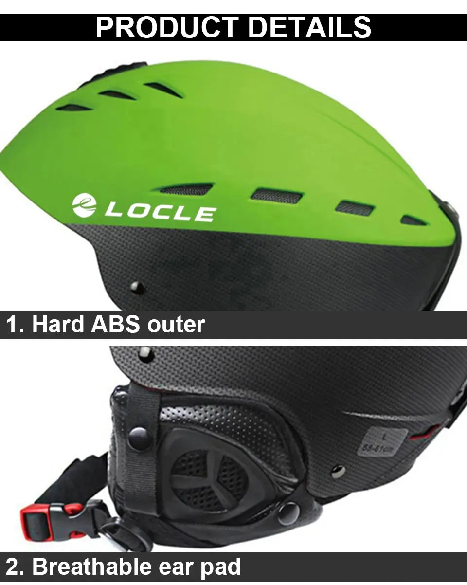 Locle professional skiing helmet men women children ski helmet snow skating snowboard snowmobile