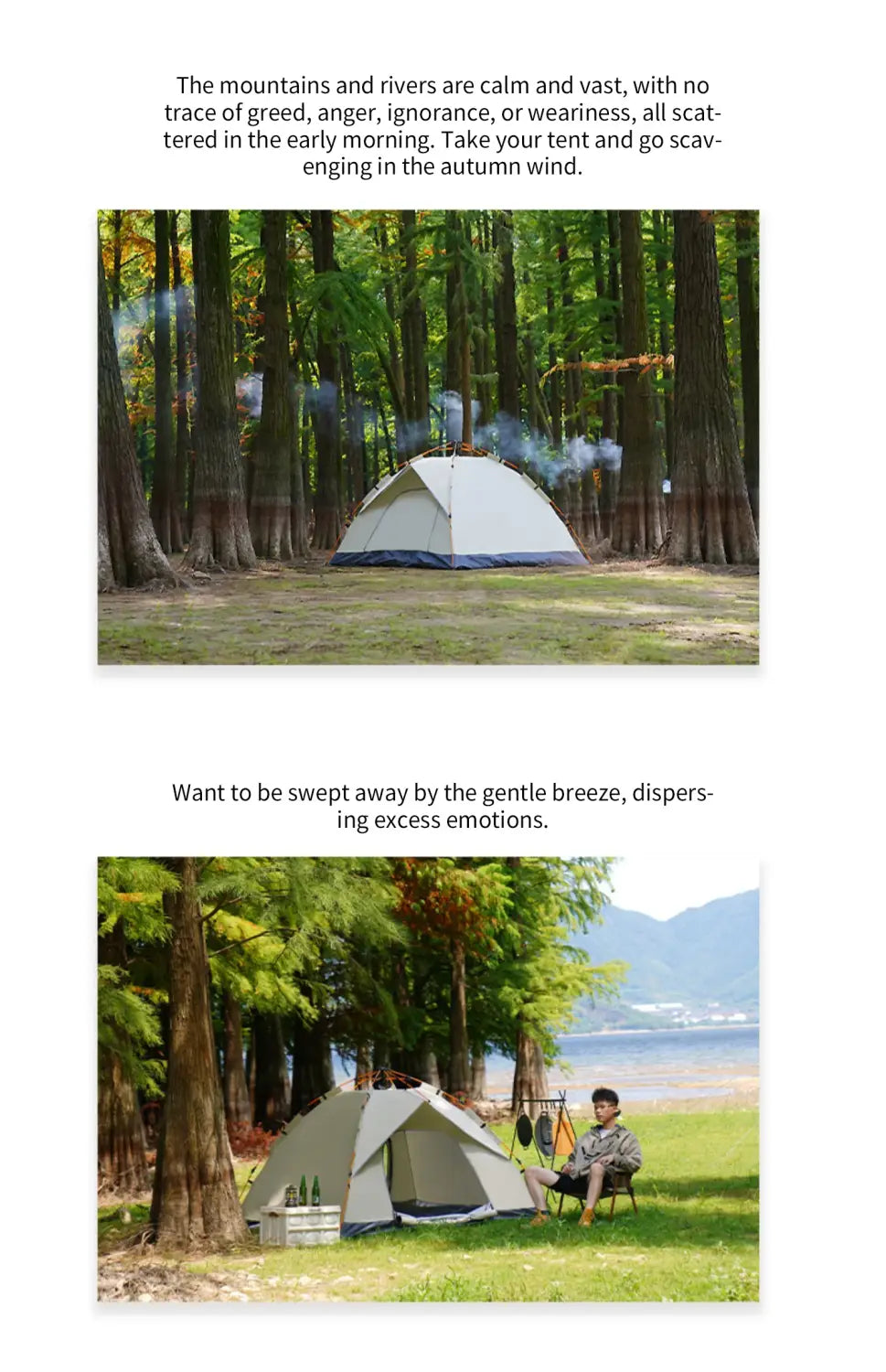 Outdoor folding tent fully automatic quick opening tent 3-4 person self driving camping tent rain