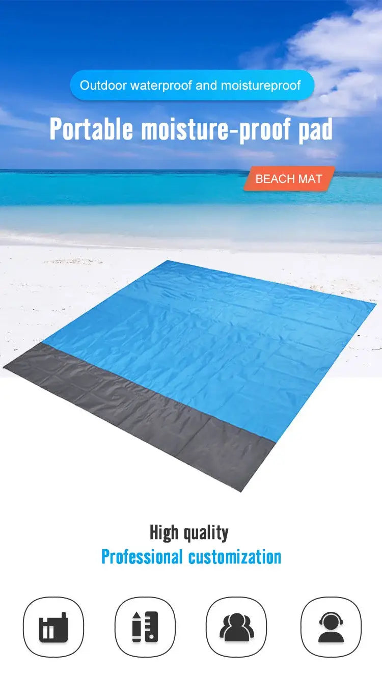 Pacoone waterproof beach blanket outdoor portable picnic mat camping ground mat mattress camping