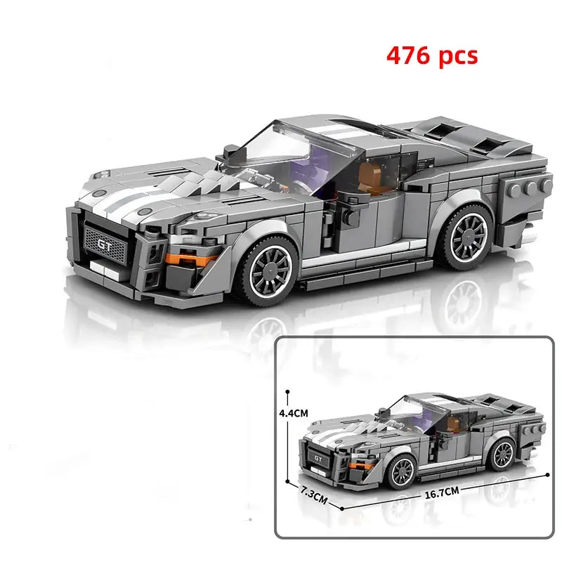 City technical car speed champion sports racing car vehicle racer moc building blocks educational