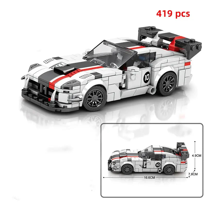 City technical car speed champion sports racing car vehicle racer moc building blocks educational