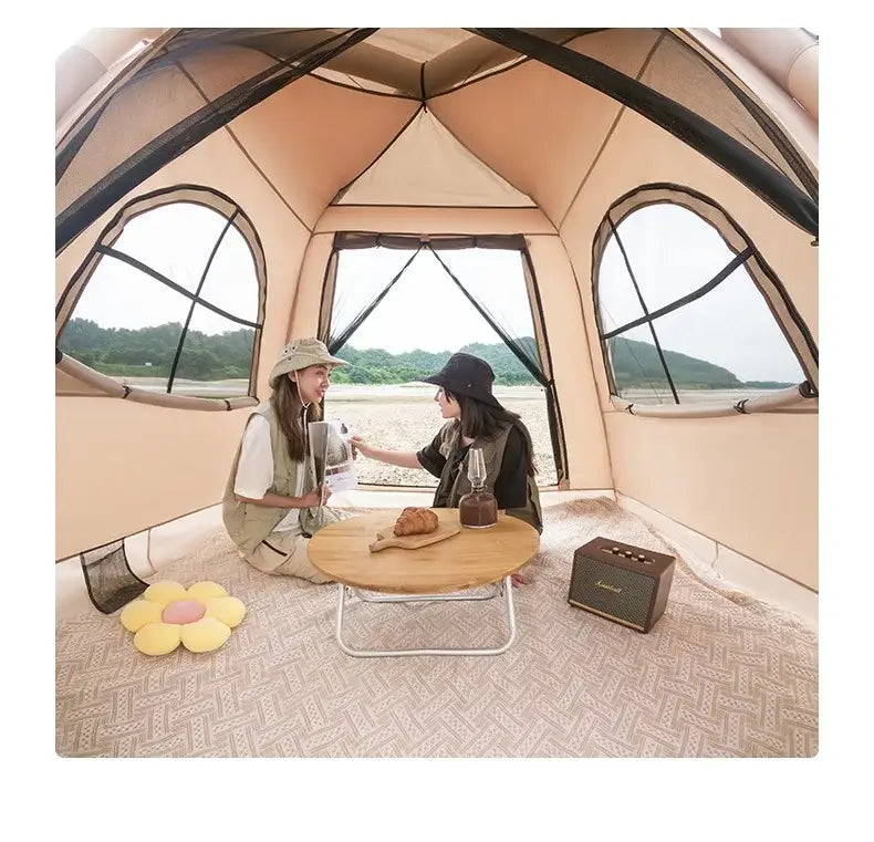 Lohascamping large camping air tent for 4-5 people air shelter dome tent family hiking inflatable