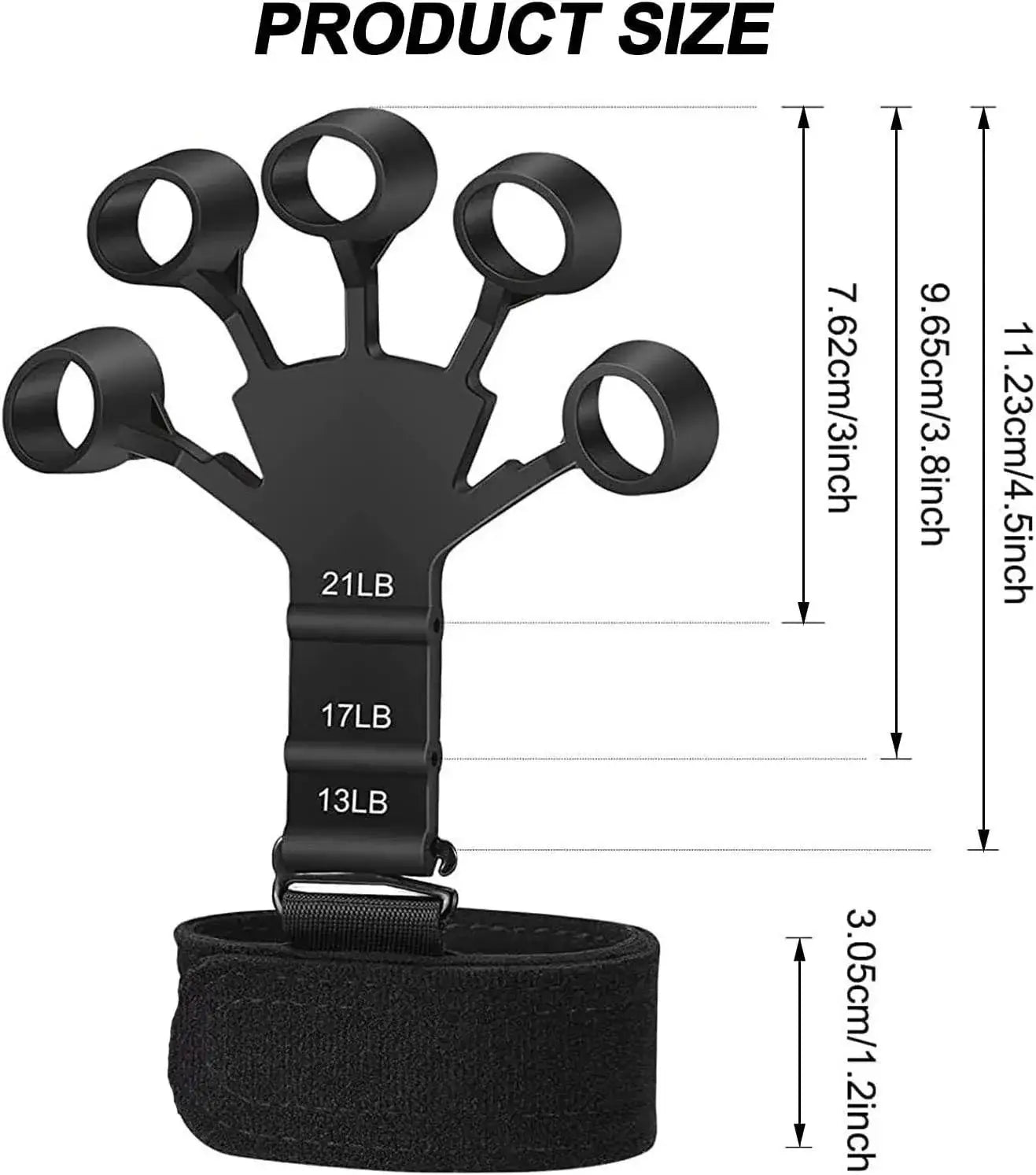 Silicone gripster grip strengthener finger stretcher hand trainer - improve hand strength and grip