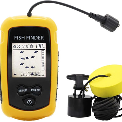 Alarm 100M Portable Sonar Fish Finders 45 degrees Sonar Coverage Echo Sounder Alarm Transducer Lake Sea Fishing Default Title