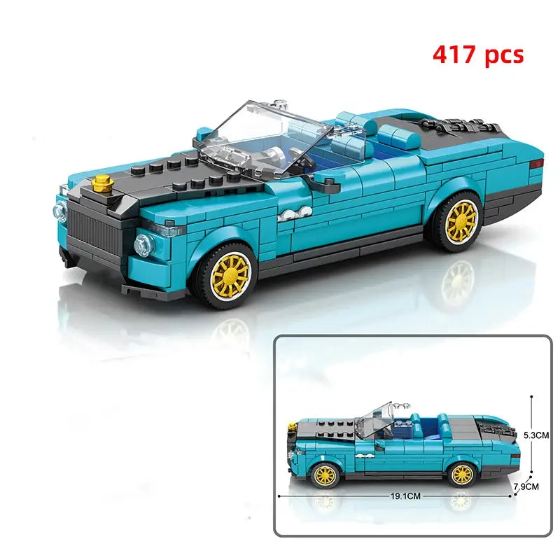 City technical car speed champion sports racing car vehicle racer moc building blocks educational