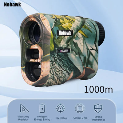 USB Rechargeable Laser Golf Rangefinder with Slope Compensation | Nohawk NKG | 0.1 Measurement Accuracy | 905nm Laser | IP54 Hunting 1000