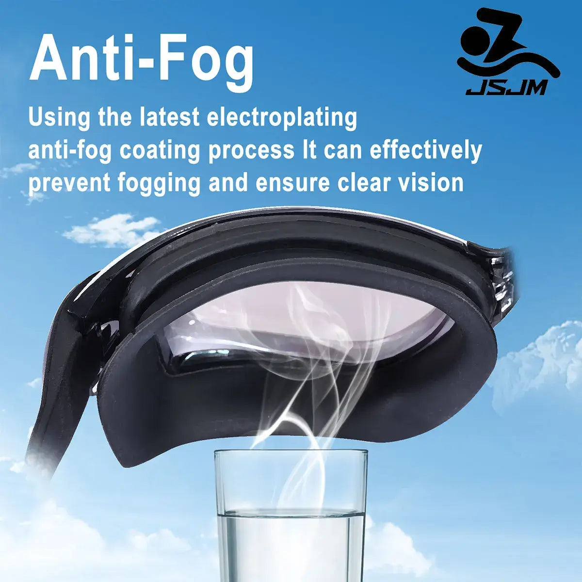 Jsjm new professional adult anti-fog uv protection lens men women swimming goggles waterproof