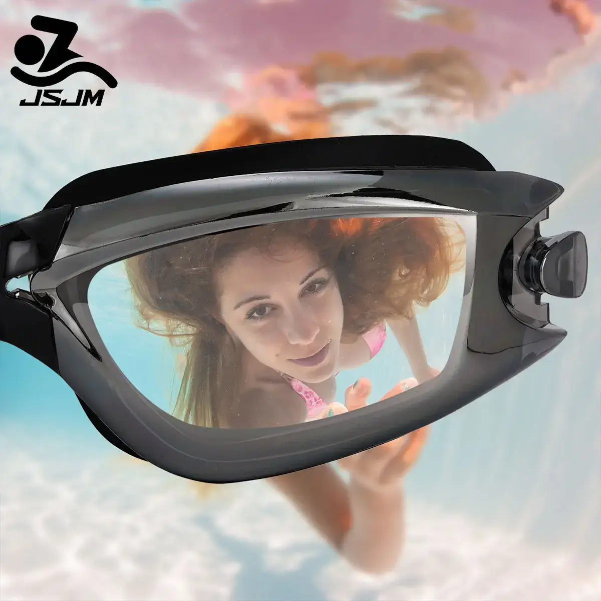 Jsjm new professional adult anti-fog uv protection lens men women swimming goggles waterproof