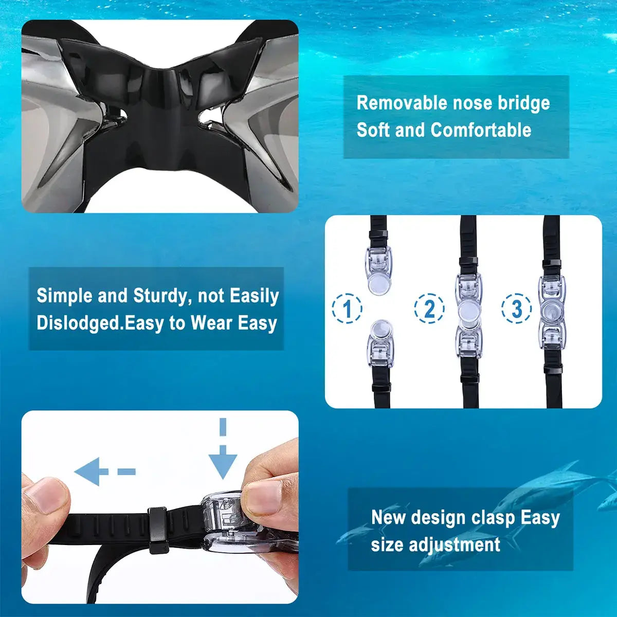 Jsjm new professional adult anti-fog uv protection lens men women swimming goggles waterproof