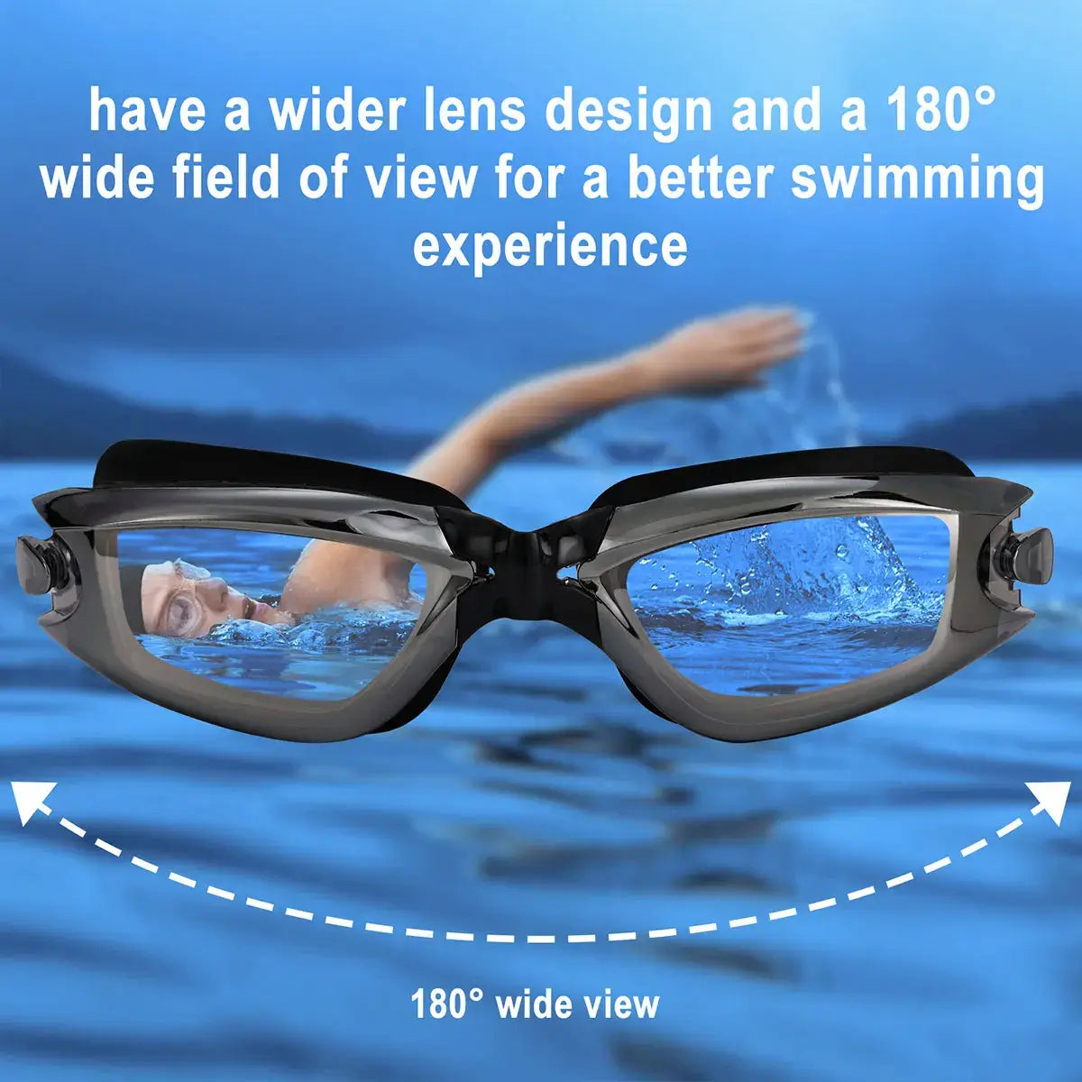 Jsjm new professional adult anti-fog uv protection lens men women swimming goggles waterproof