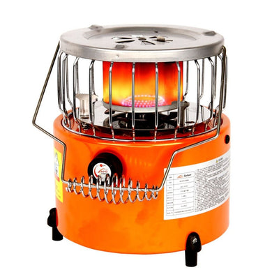 2 in 1 2000W Portable Gas Heater for Camping, Cooking, and Ice Fishing - Stainless Steel - Camping Gas Heater