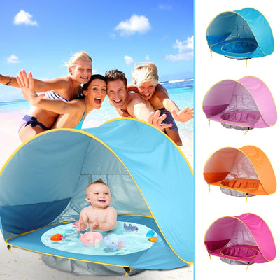 Baby Beach Tent Kids Outdoor Camping Easy Fold Up Waterproof Up Sun Awning Tent UV-protecting