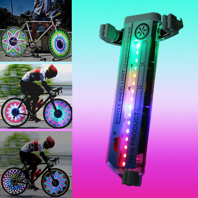 Bicycle Bike Tire Wheel Lights 16 LED Flash Spoke Light Warning Light Colorful Bicycle Lamp Wheel Light Bike Accessories
