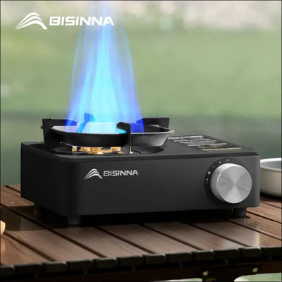Bisinna camping gas stove 5800w high firepower outdoor portable cassette burner for picnic hiking