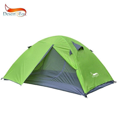 Desert Fox Backpacking Tent 2 Person Aluminum Pole Lightweight Camping Tent Double Layer Portable Handbag for Hiking Travelling