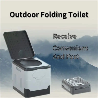 Folding toilet, portable, collapsible, anti-odor storage box, car toilet, adult self-driving travel