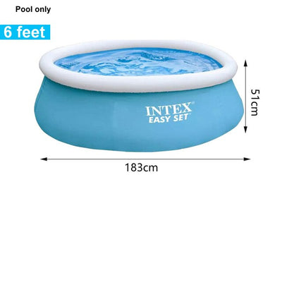 INTEX 6 8 10 feet summer swimming pool adult inflatable ring pool giant family garden water play above ground pool kids piscine 6 feet pool