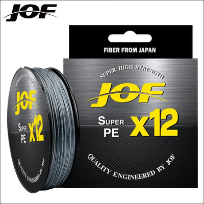 Jof 9/12 strands 500m 300m 100m pe braided fishing line tresse peche saltwater fishing weave