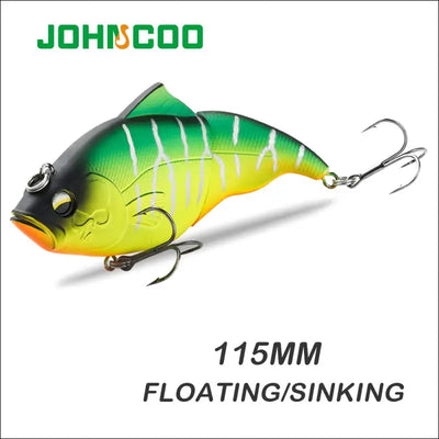 Johncoo 115mm vibration sw floating fishing lure lipless crankbaits sinking hard lure artificial