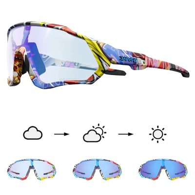 kapvoe Photochromic Cycling Glasses Fishing Sport Sunglasses MTB Bike Glasses Fietsbril Goggles Bicycle Eyewear