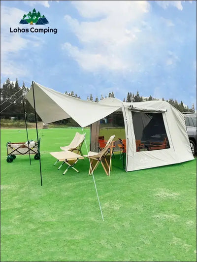 Lohascamping car box docking tent portable waterproof suv tail tent 3-4 people dome tent sunshade