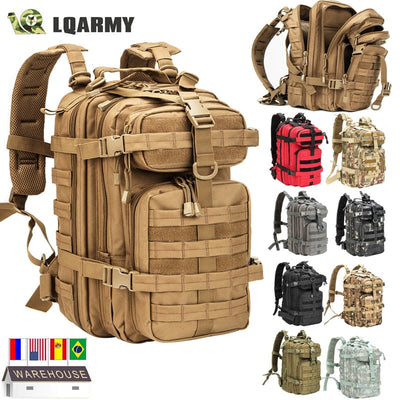 Men Army Military Tactical Backpack 1000D Polyester 30L 3P Softback Outdoor Waterproof Rucksack Hiking Camping Hunting Bags