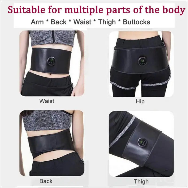 Muscle stimulation belt electric abs stimulator trainer ems abdominal exerciser toning belts