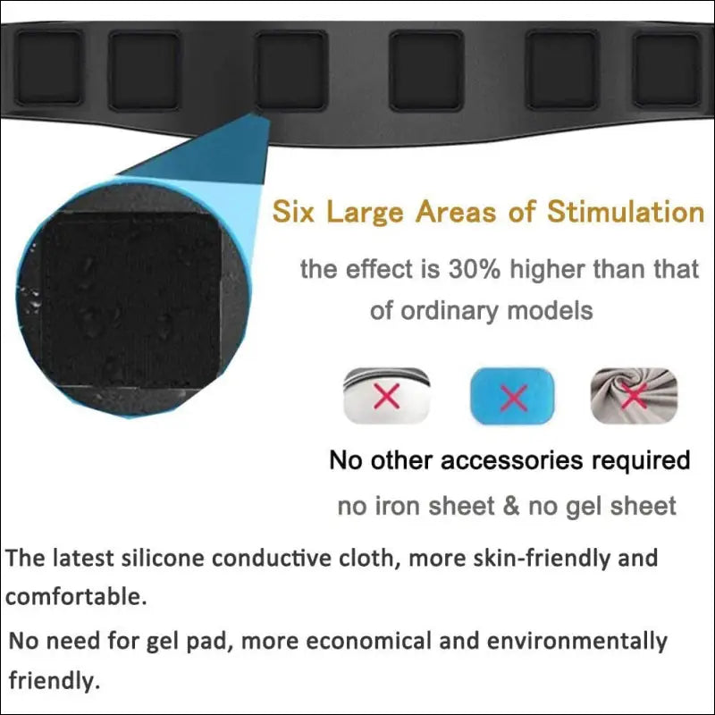 Muscle stimulation belt electric abs stimulator trainer ems abdominal exerciser toning belts