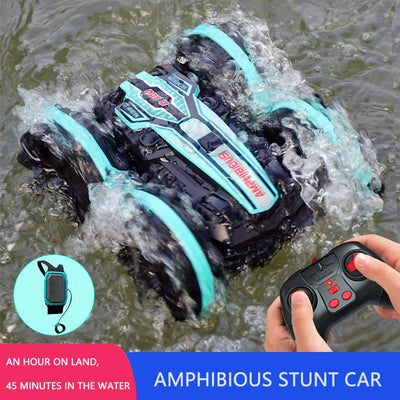 Newest High-tech Remote Control Car 2.4G Amphibious Stunt RC Car Double-sided Tumbling Driving Children Electric Toys for Boy