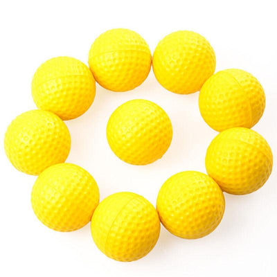 Plastic Golf Balls 10Pcs Yellow Indoor Outdoor Practice Training Ball Sports Game