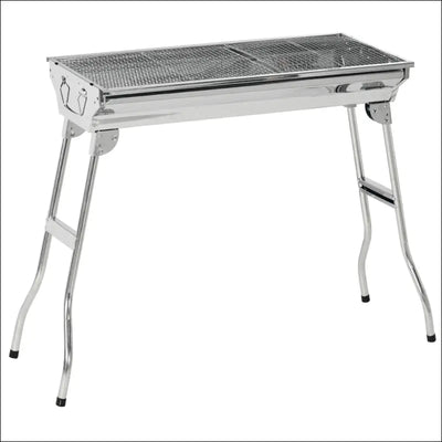 Portable charcoal grill, stainless steel folding outdoor bbq grill for backyard cooking, camping,